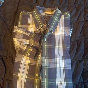 Jos. A. Bank Blue and Green Casual Button Down Shirt